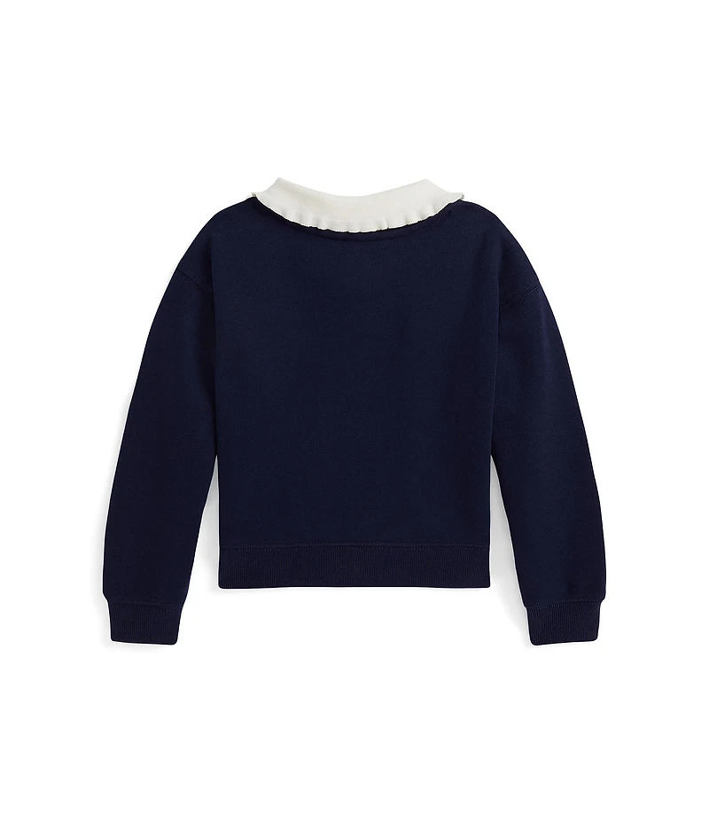 Polo Ralph Lauren Little Girls Long-Sleeve Collared Fleece Sweatshirt