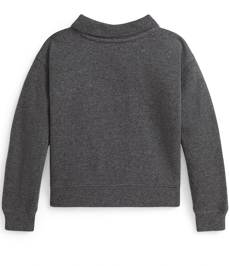 Polo Ralph Lauren Little Girls Long-Sleeve Logo Fleece Polo Sweatshirt