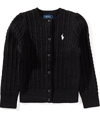 Polo Ralph Lauren Little Girls Long-Sleeve Metallic Mini-Cable Cardigan