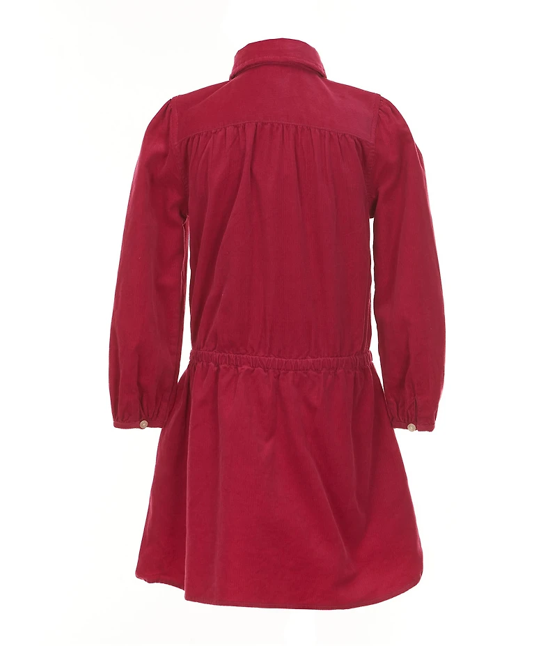 Polo Ralph Lauren Little Girls Long-Sleeve Pintucked Corduroy Dress