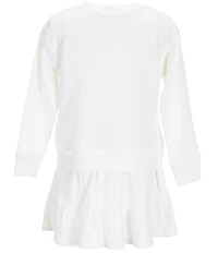 Polo Ralph Lauren Little Girls Long-Sleeve Polo Bear Fleece/Waffle-Knit Dress