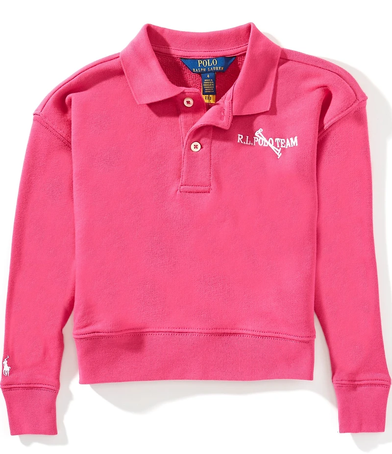 Polo Ralph Lauren Little Girls Long-Sleeve Polo Team Terry Polo Sweatshirt