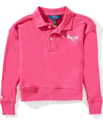 Polo Ralph Lauren Little Girls Long-Sleeve Polo Team Terry Polo Sweatshirt