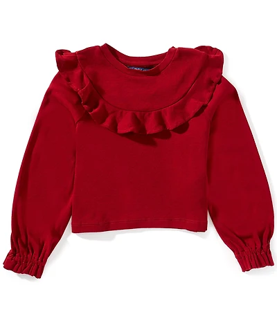 Polo Ralph Lauren Little Girls Long-Sleeve Ruffled Top