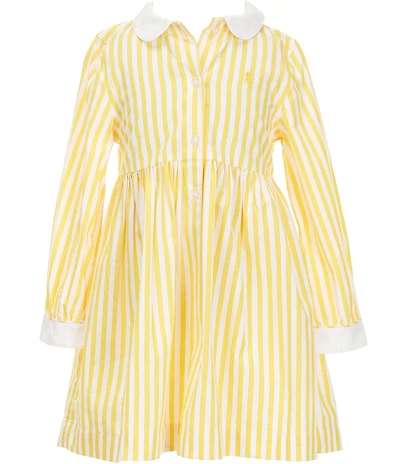 Polo Ralph Lauren Little Girls Long-Sleeve Striped Poplin Shirtdress