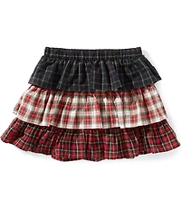 Polo Ralph Lauren Little Girls Mixed-Plaid Tiered Poplin A-Line Skirt