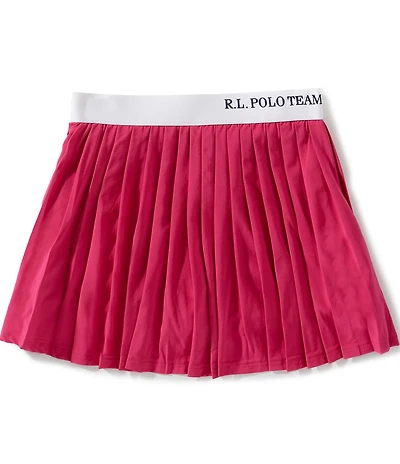 Polo Ralph Lauren Little Girls Polo Team Pleated Stretch Skort
