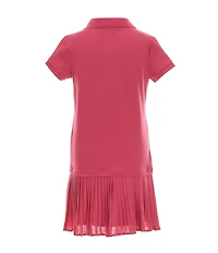 Polo Ralph Lauren Little Girls Short-Sleeve Pleated Stretch Mesh Polo Dress