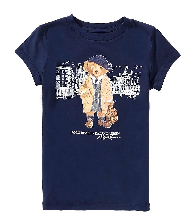 Polo Ralph Lauren Little Girls Short-Sleeve Polo Bear Jersey T-Shirt