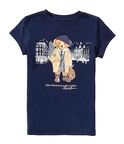 Polo Ralph Lauren Little Girls Short-Sleeve Polo Bear Jersey T-Shirt