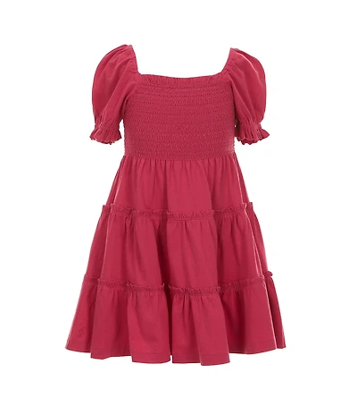 Polo Ralph Lauren Little Girls Short-Sleeve Smocked Jersey Dress