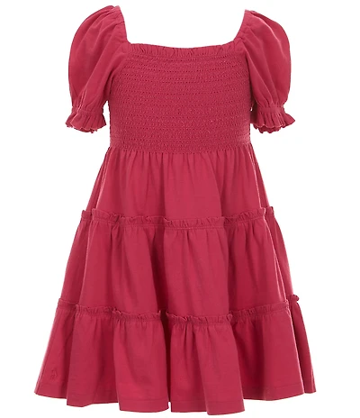 Polo Ralph Lauren Little Girls Short-Sleeve Smocked Jersey Dress