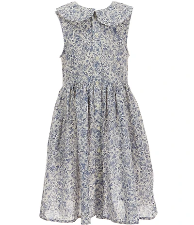 Polo Ralph Lauren Little Girls Sleeveless Floral Slub Shirtdress