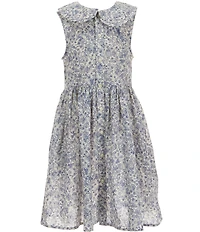 Polo Ralph Lauren Little Girls Sleeveless Floral Slub Shirtdress