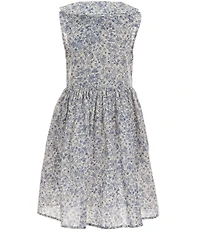 Polo Ralph Lauren Little Girls Sleeveless Floral Slub Shirtdress