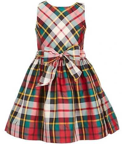 Polo Ralph Lauren Little Girls Sleeveless Plaid Taffeta Fit-And-Flare Dress