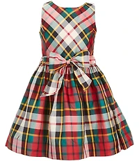 Polo Ralph Lauren Little Girls Sleeveless Plaid Taffeta Fit-And-Flare Dress