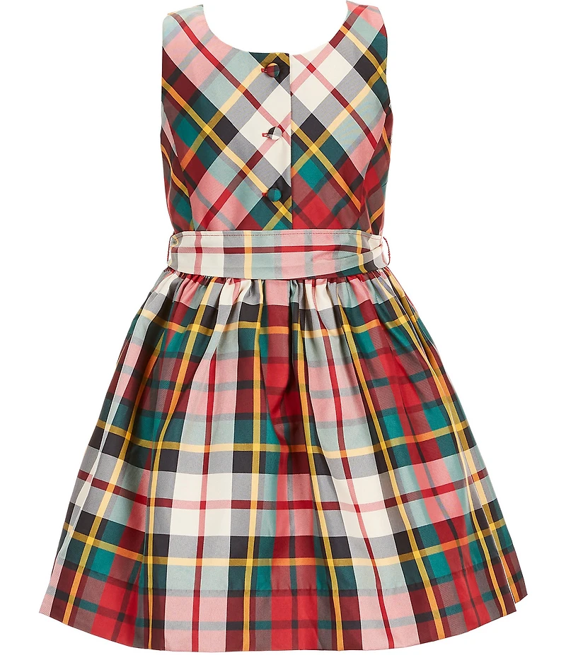 Polo Ralph Lauren Little Girls Sleeveless Plaid Taffeta Fit-And-Flare Dress