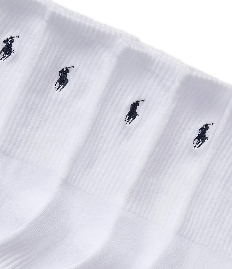 Polo Ralph Lauren Little/Big Boys Performance Solid Cushioned Crew Socks 6-Pack