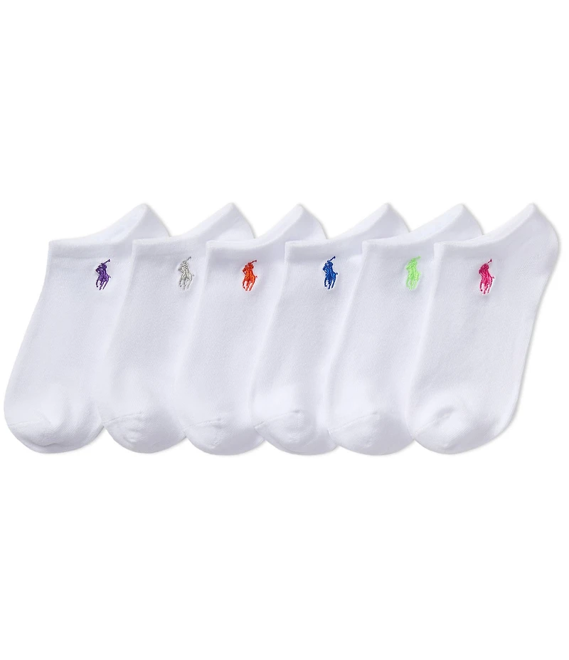 Polo Ralph Lauren Little/Big Girls Classic Solid Low-Cut Sock 6-Pack