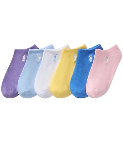 Polo Ralph Lauren Little/Big Girls Classic Solid Low-Cut Sock 6-Pack