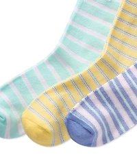 Polo Ralph Lauren Little/Big Girls Oxford Stripe Sock 3-Pack