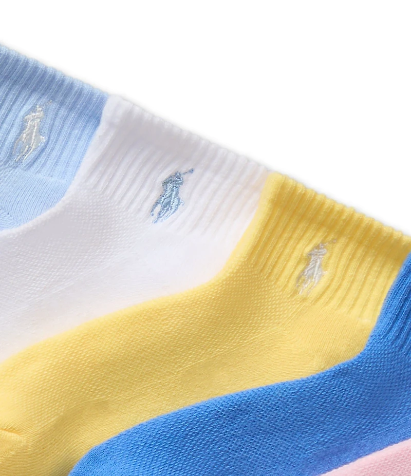 Polo Ralph Lauren Little/Big Girls Performance Cushioned Solid Quarter Sock 6-Pack