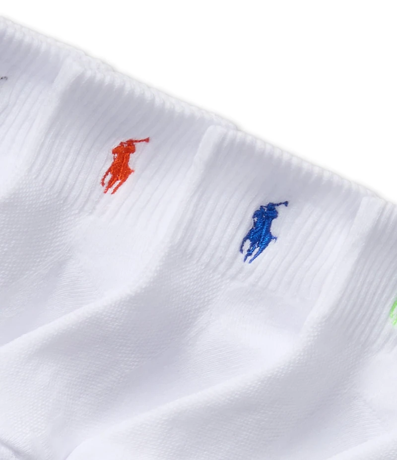 Polo Ralph Lauren Little/Big Girls Performance Cushioned Solid Quarter Sock 6-Pack