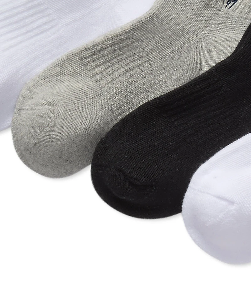 Polo Ralph Lauren Little/Big Girls Performance Solid Cushioned Quarter Socks 6-Pack