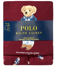 Polo Ralph Lauren Long Sleeve Bear Sleep T-Shirt & Allover Bear Printed Jogger Pants Set