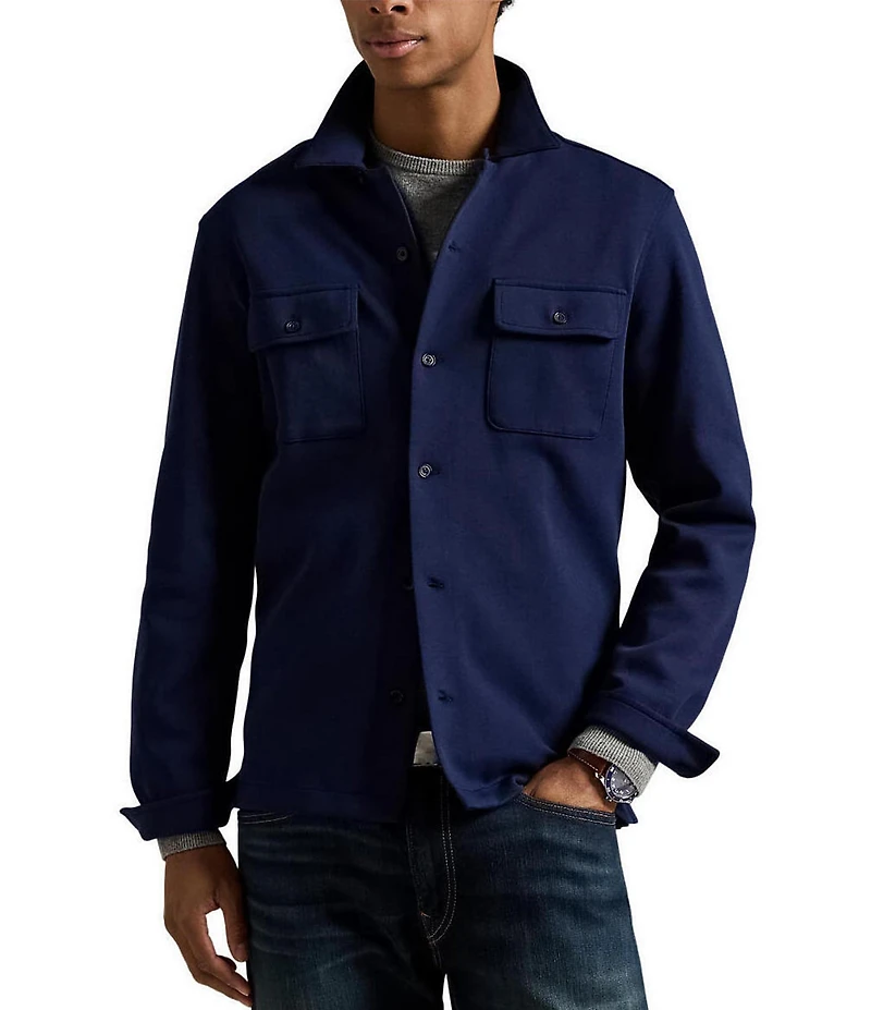 Polo Ralph Lauren Long-Sleeve Double-Knit Camp Shirt