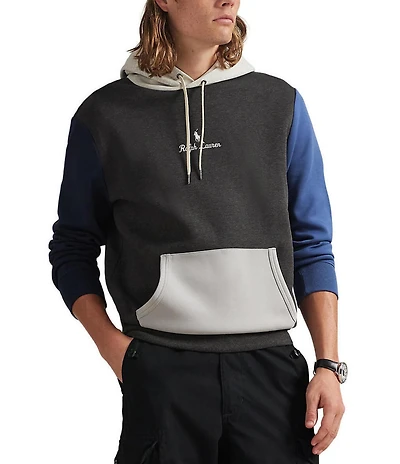 Polo Ralph Lauren Long Sleeve Logo Color Block Double-Knit Hoodie
