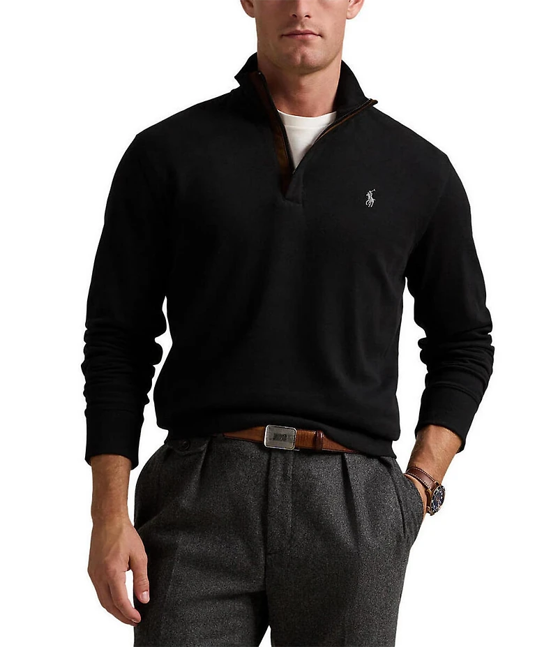 Polo Ralph Lauren Long Sleeve Luxury Jersey Quarter-Zip Pullover