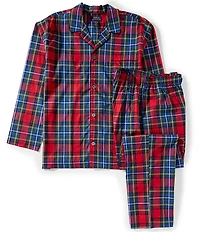 Polo Ralph Lauren Long Sleeve Plaid Woven Pajama Shirt & Matching Plaid Woven Pajama Pant Set