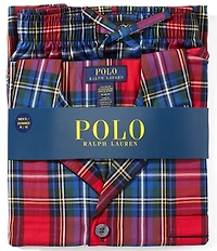 Polo Ralph Lauren Long Sleeve Plaid Woven Pajama Shirt & Matching Plaid Woven Pajama Pant Set