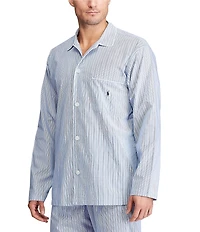 Polo Ralph Lauren Long Sleeve Woven Vertical Striped Pajama Top