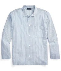 Polo Ralph Lauren Long Sleeve Woven Vertical Striped Pajama Top