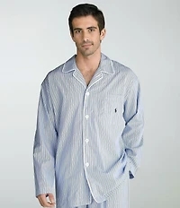 Polo Ralph Lauren Long Sleeve Woven Vertical Striped Pajama Top