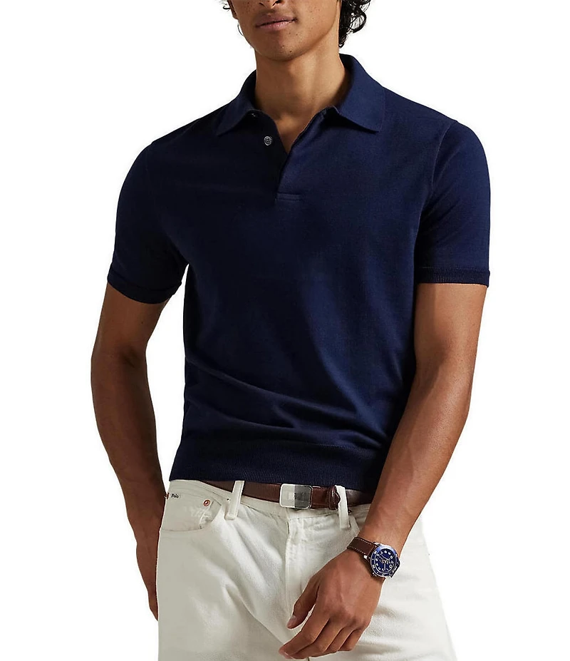 Polo Ralph Lauren Lux Cotton Sweater Short Sleeve Polo Shirt