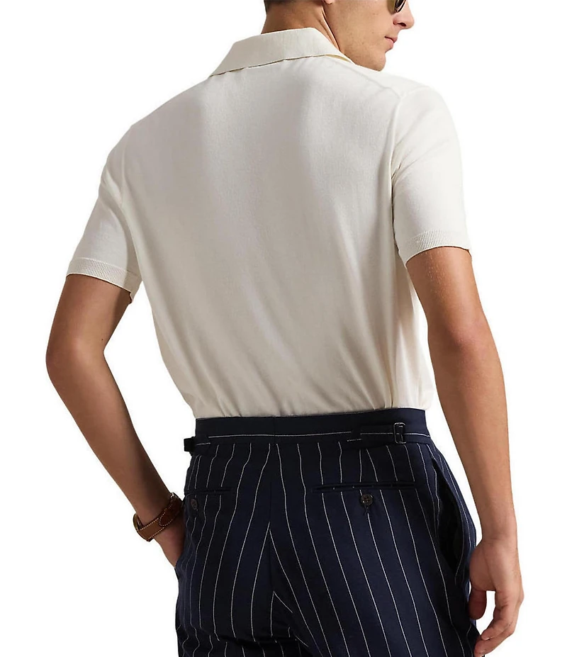 Polo Ralph Lauren Lux Cotton Sweater Short Sleeve Polo Shirt