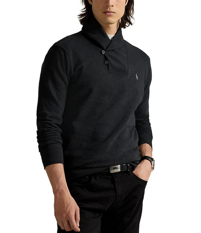 Polo Ralph Lauren Luxury Jersey Shawl Collar Long Sleeve Pullover