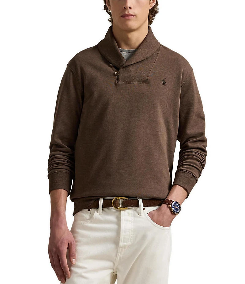 Polo Ralph Lauren Luxury Jersey Shawl Collar Long Sleeve Pullover