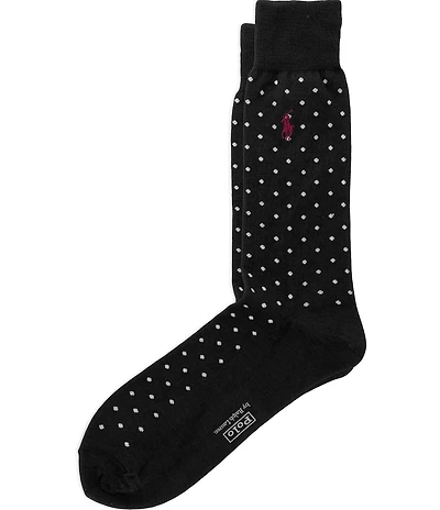 Polo Ralph Lauren Marino Wool Dot Dress Socks