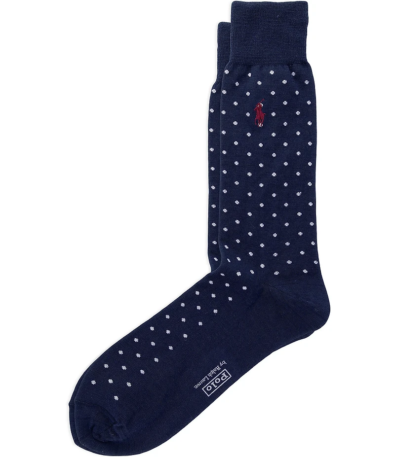 Polo Ralph Lauren Marino Wool Dot Dress Socks