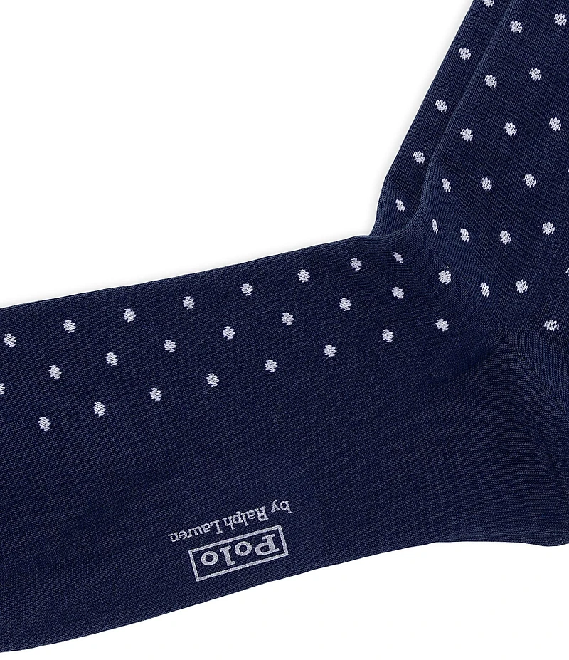 Polo Ralph Lauren Marino Wool Dot Dress Socks