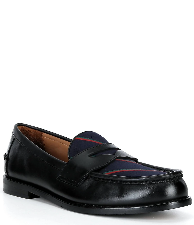 Polo Ralph Lauren Men's Alston Leather Inset Stripe Wool Penny Loafers