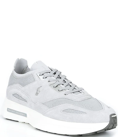 Polo Ralph Lauren Men's Boerum Knit Suede Signature Logo Sneakers