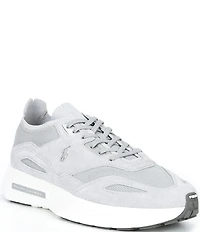 Polo Ralph Lauren Men's Boerum Knit Suede Signature Logo Sneakers