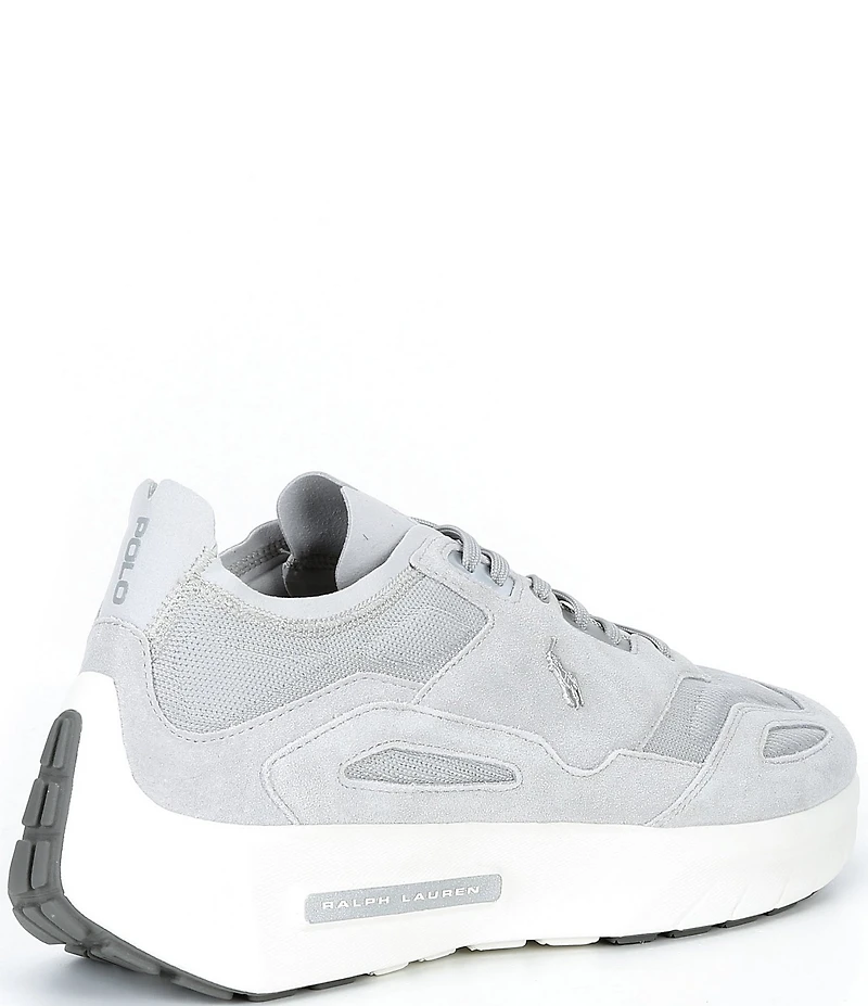 Polo Ralph Lauren Men's Boerum Knit Suede Signature Logo Sneakers