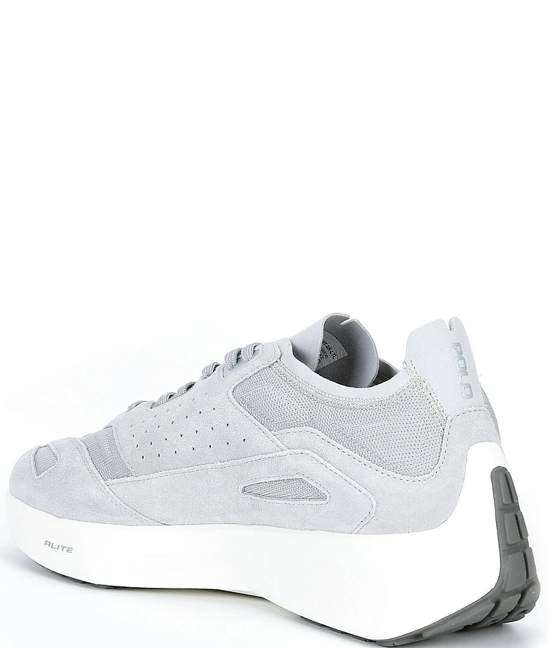 Polo Ralph Lauren Men's Boerum Knit Suede Signature Logo Sneakers